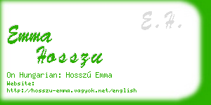 emma hosszu business card